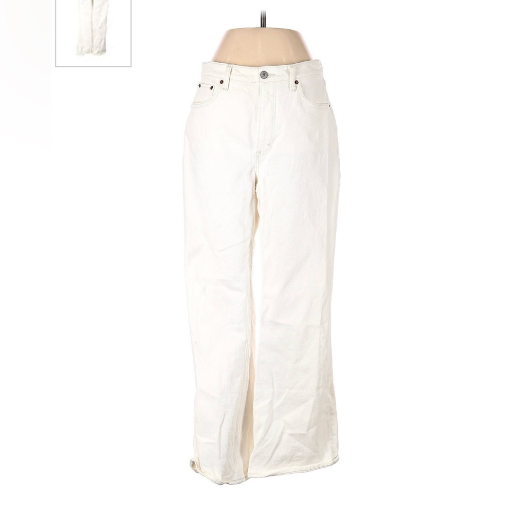 Abercrombie & Fitch the vintage flare white jeans size 6 (28) short length